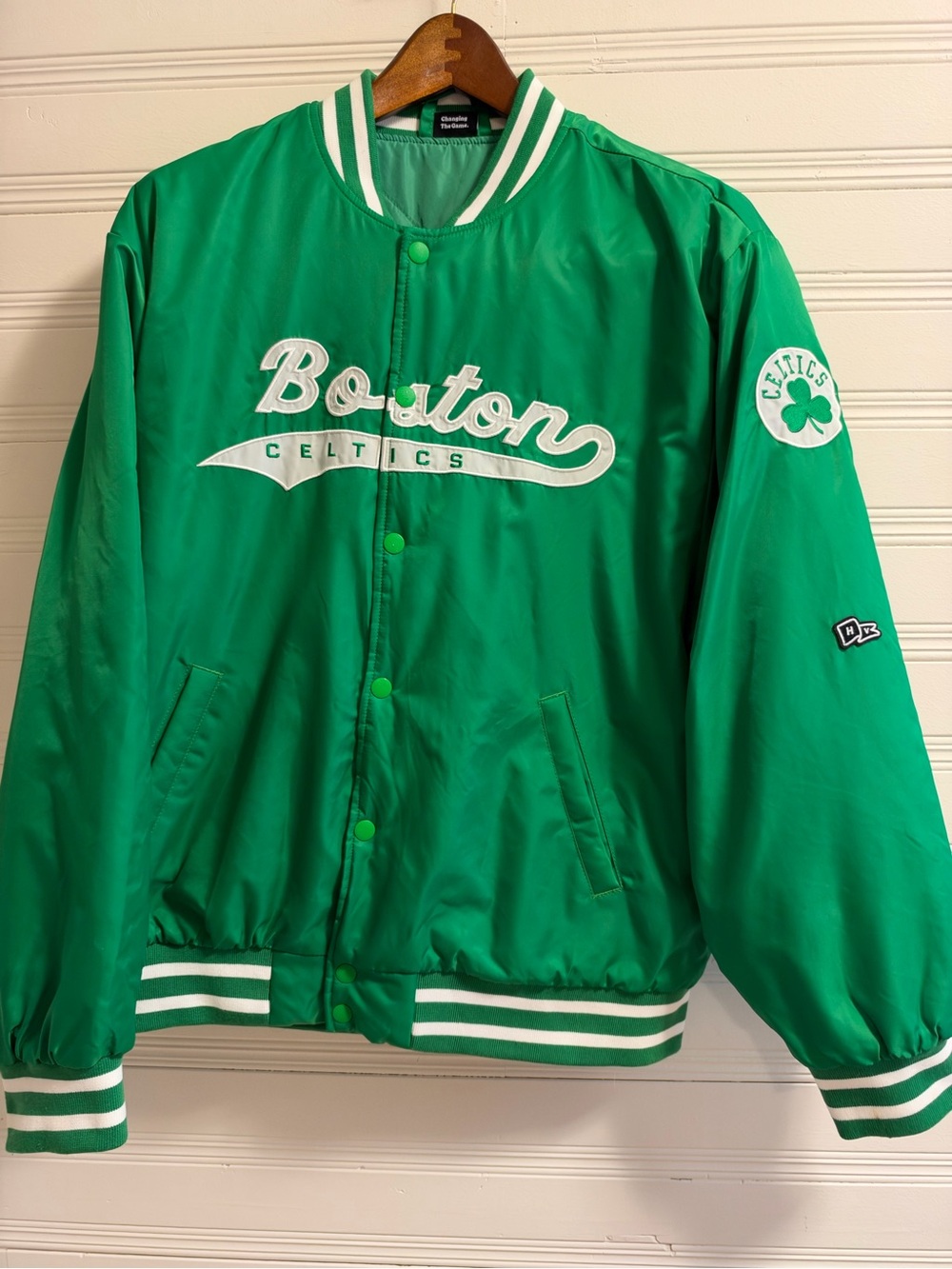 Hype and Vice Boston Celtics A-Game Varsity Bomber Jacket